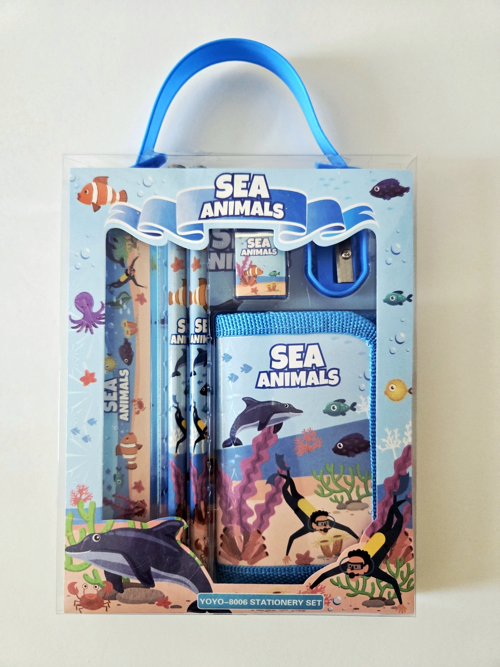 6PC. Sea Animals Kids Stationery Gift School Supplies Set